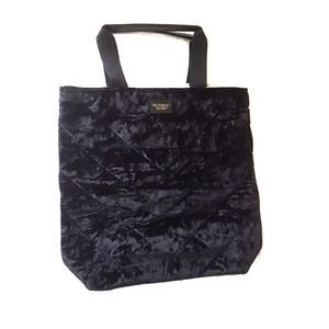 NWT VS Black Velour Tote